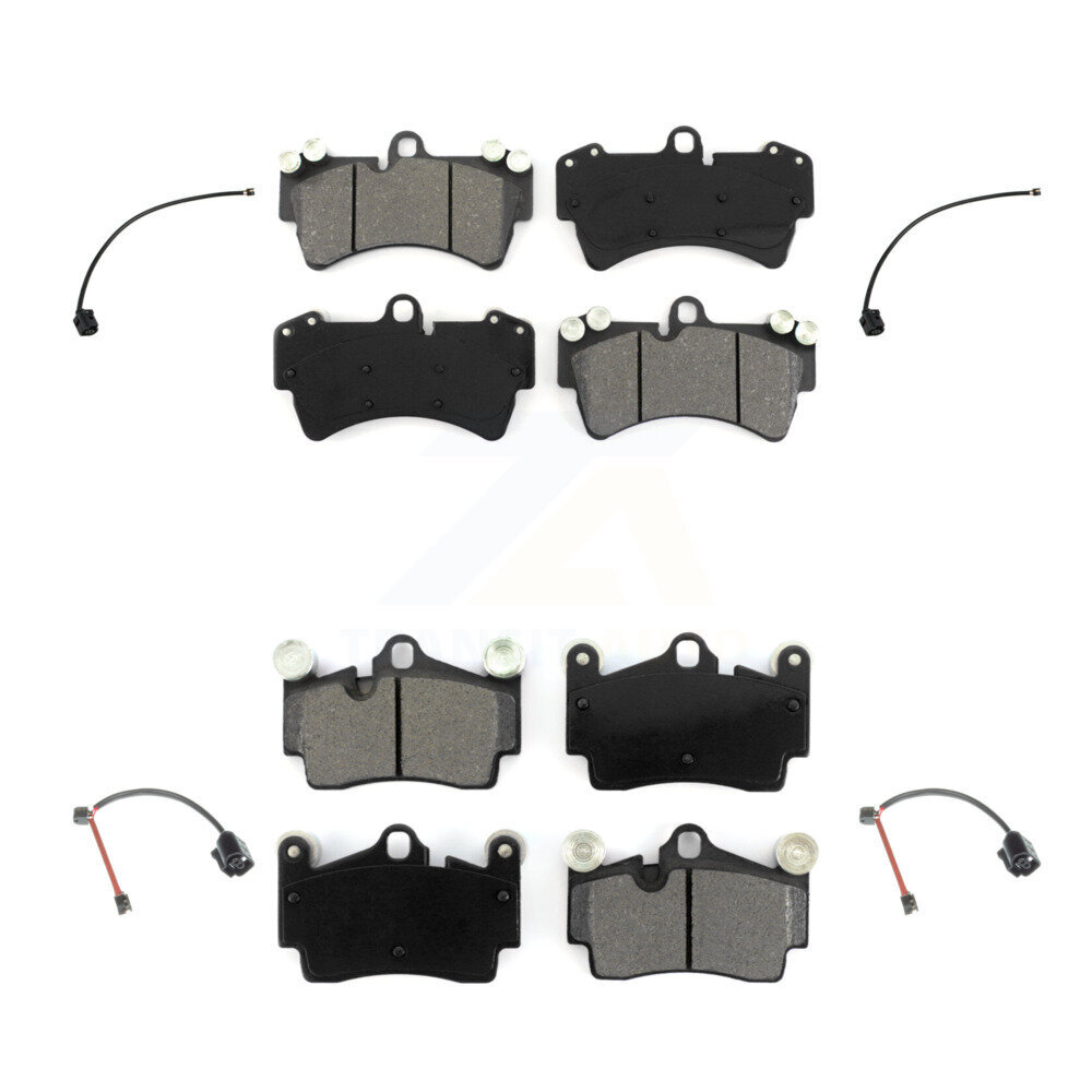 Front Rear Semi-Metallic Disc Brake Pads And Wear Sensors Kit For Audi Q7 KSW-100840