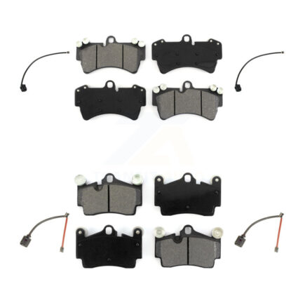 Front Rear Semi-Metallic Disc Brake Pads And Wear Sensors Kit For Audi Q7 KSW-100841