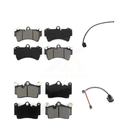 Front Rear Semi-Metallic Disc Brake Pads And Wear Sensors Kit For Audi Q7 KSW-100846