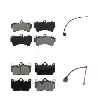 Front Rear Semi-Metallic Disc Brake Pads And Wear Sensors Kit For Audi Q7 KSW-100847