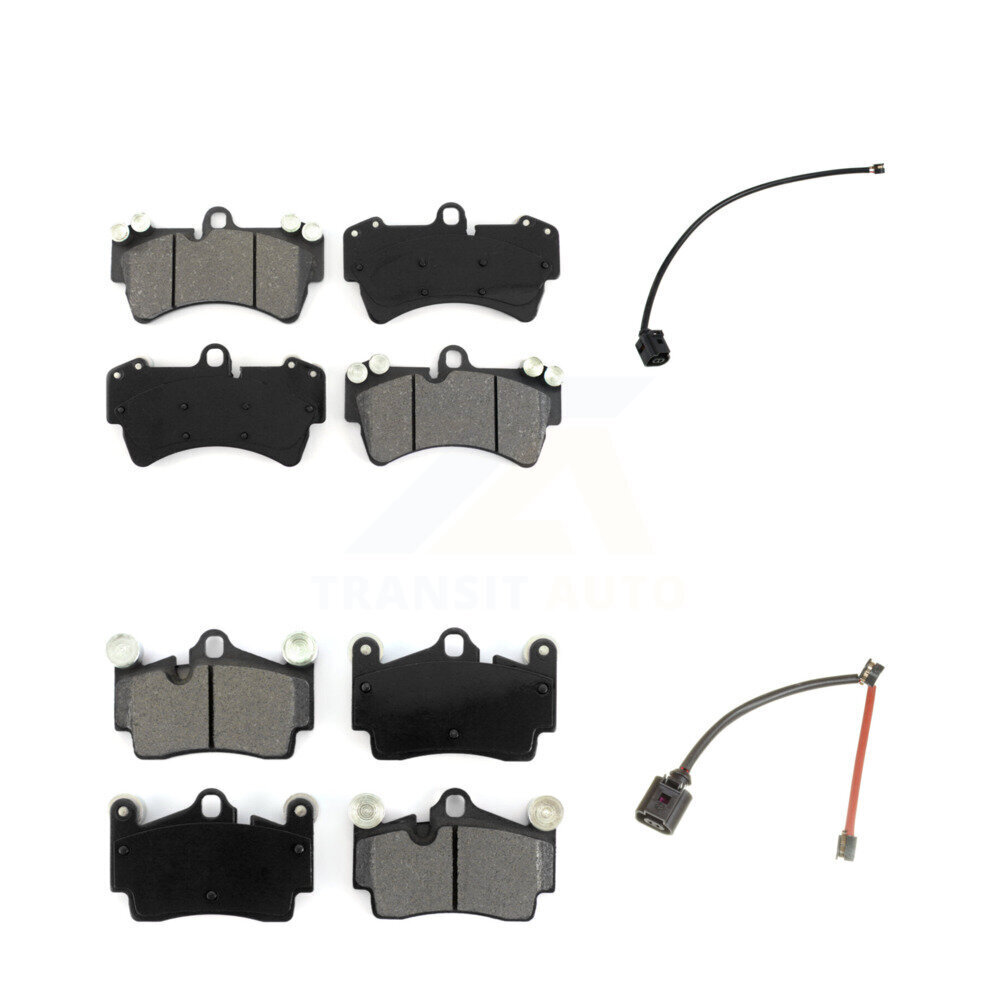 Front Rear Semi-Metallic Disc Brake Pads And Wear Sensors Kit For Audi Q7 KSW-100847