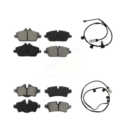 Front Rear Semi-Metallic Disc Brake Pads And Wear Sensors Kit For Mini Cooper KSW-100860