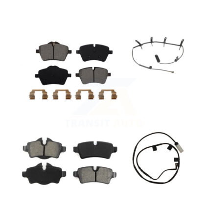 Front Rear Semi-Metallic Disc Brake Pads And Wear Sensors Kit For Mini Cooper KSW-100862