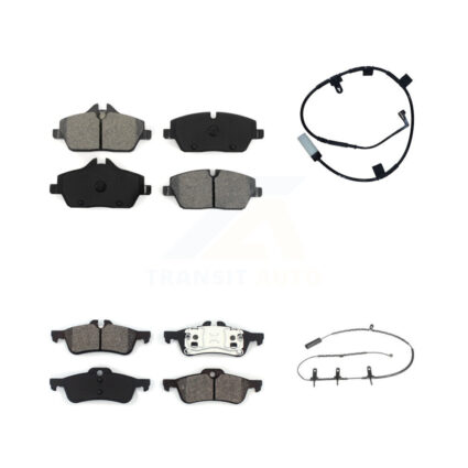 Front Rear Semi-Metallic Disc Brake Pads And Wear Sensors Kit For Mini Cooper KSW-100863