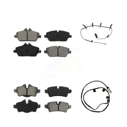 Front Rear Semi-Metallic Disc Brake Pads And Wear Sensors Kit For Mini Cooper KSW-100864