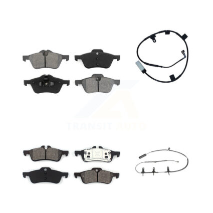 Front Rear Semi-Metallic Disc Brake Pads And Wear Sensors Kit For Mini Cooper KSW-100865
