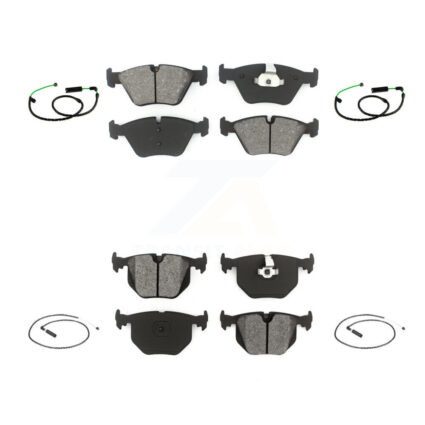 Front Rear Semi-Metallic Disc Brake Pads And Wear Sensors Kit For BMW X3 3.0L KSW-100870