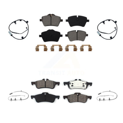Front Rear Semi-Metallic Disc Brake Pads And Wear Sensors Kit For Mini Cooper KSW-100871