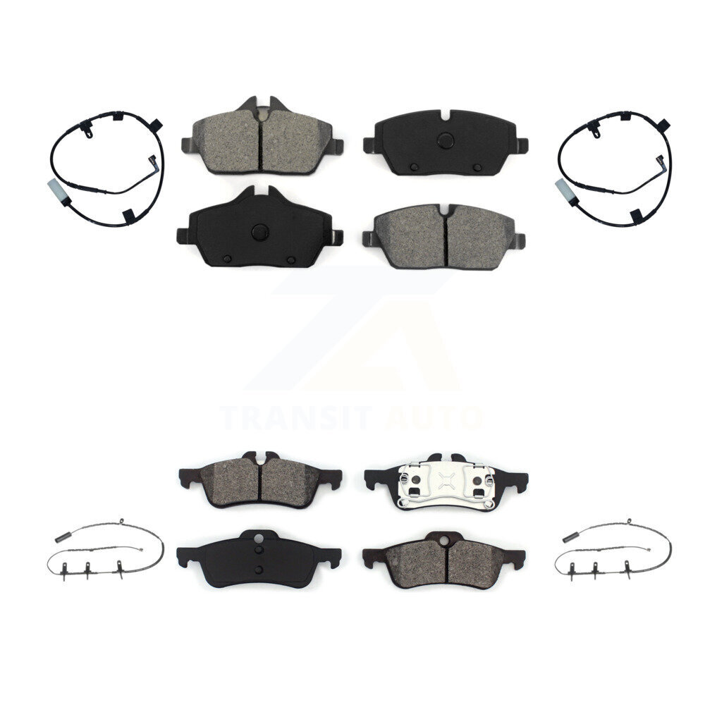 Front Rear Semi-Metallic Disc Brake Pads And Wear Sensors Kit For Mini Cooper KSW-100872