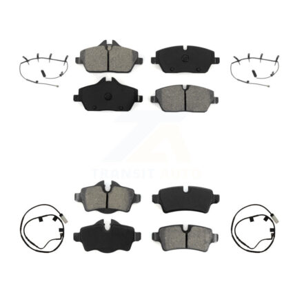 Front Rear Semi-Metallic Disc Brake Pads And Wear Sensors Kit For Mini Cooper KSW-100875