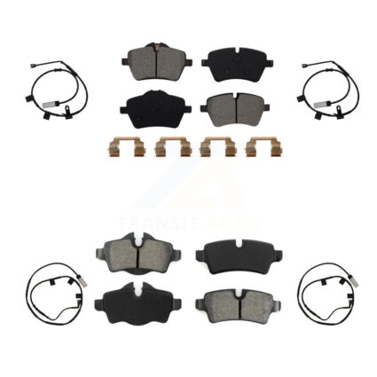 Front Rear Semi-Metallic Disc Brake Pads And Wear Sensors Kit For Mini Cooper KSW-100880