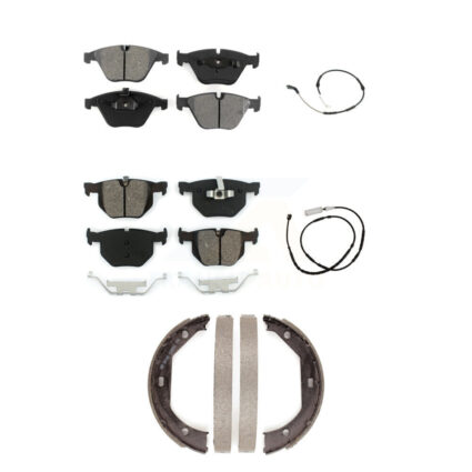 Front Rear Semi-Metallic Brake Pad & Wear Sensor Kit (5Pc) For BMW X1 xDrive35i with 3.0L KSW-100895