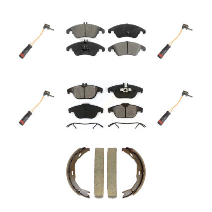 Front Rear Semi-Metallic Brake Pad Wear Sensor Kit (7Pc) For Mercedes-Benz C300 C350 E350 KSW-100904