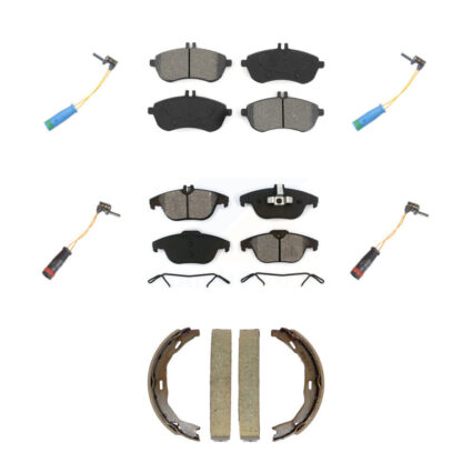 Front Rear Semi-Metallic Brake Pad Wear Sensor Kit (7Pc) For 2012 Mercedes-Benz C250 1.8L KSW-100905