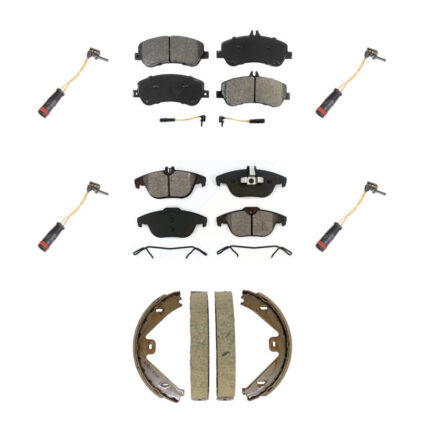 Front Rear Semi-Metallic Brake Pad & Extra Wear Sensor Kit (7Pc) For Mercedes-Benz GLK350 KSW-100906