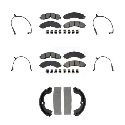 Front Rear Semi-Metallic Brake Pad Wear Sensor Kit (7Pc) For GMC Chevrolet Sierra 2500 HD KSW-100909