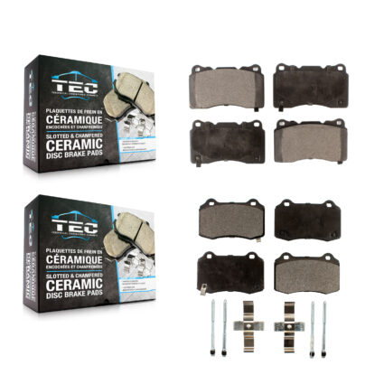 Front Rear Ceramic Brake Pads Kit For Hyundai Genesis Coupe Tesla S KTC-100006