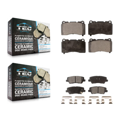 Front Rear Ceramic Brake Pads Kit For Cadillac ATS CTS KTC-100010