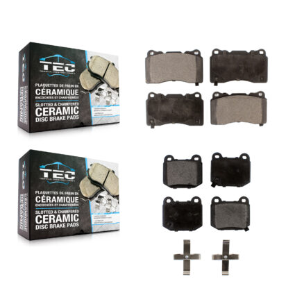 Front Rear Ceramic Brake Pads Kit For Subaru Impreza Mitsubishi Lancer WRX STI BRZ Toyota KTC-100012