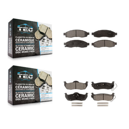 Front Rear Ceramic Brake Pads Kit For Nissan TITAN INFINITI QX56 Armada Pathfinder KTC-100018