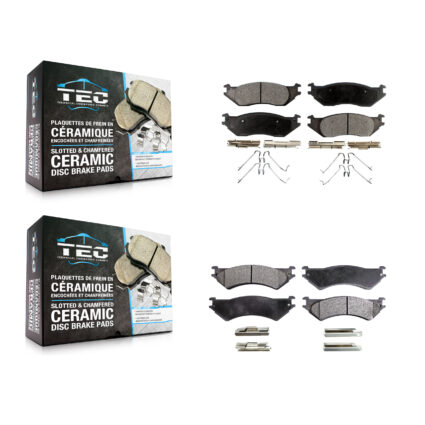 Front Rear Ceramic Brake Pads Kit For 2007 Ford E-150 From 10 17 06 KTC-100032