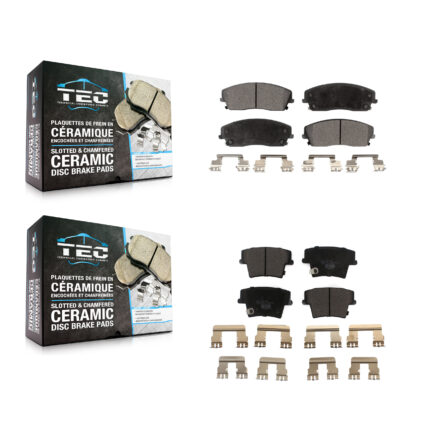 Front Rear Ceramic Brake Pads Kit For Dodge Chrysler 300 Charger Challenger Magnum KTC-100036
