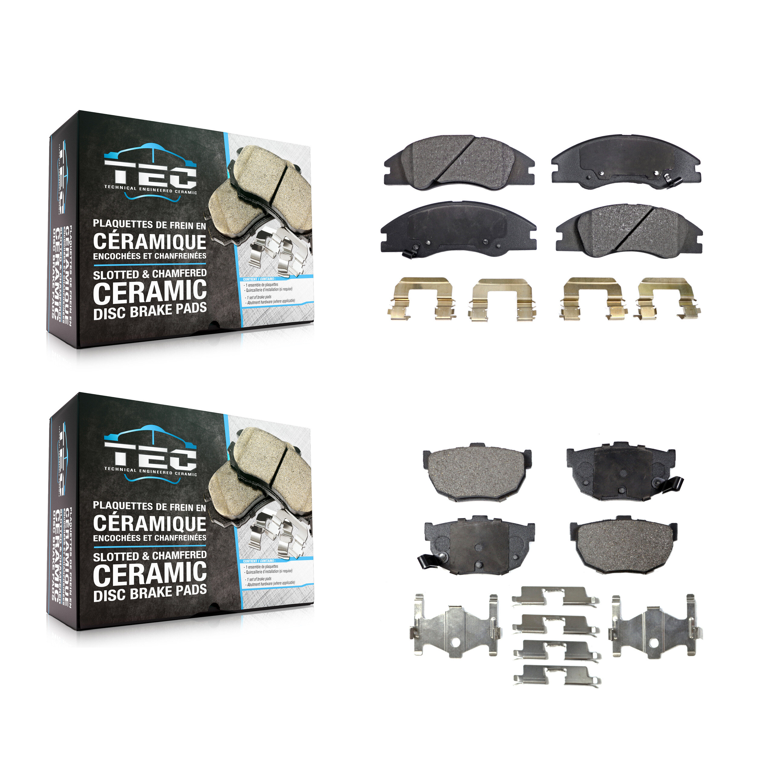 Front Rear Ceramic Brake Pads Kit For Kia Spectra Spectra5 KTC-100047