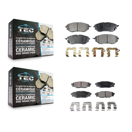 Front Rear Ceramic Brake Pads Kit For Subaru WRX KTC-100050