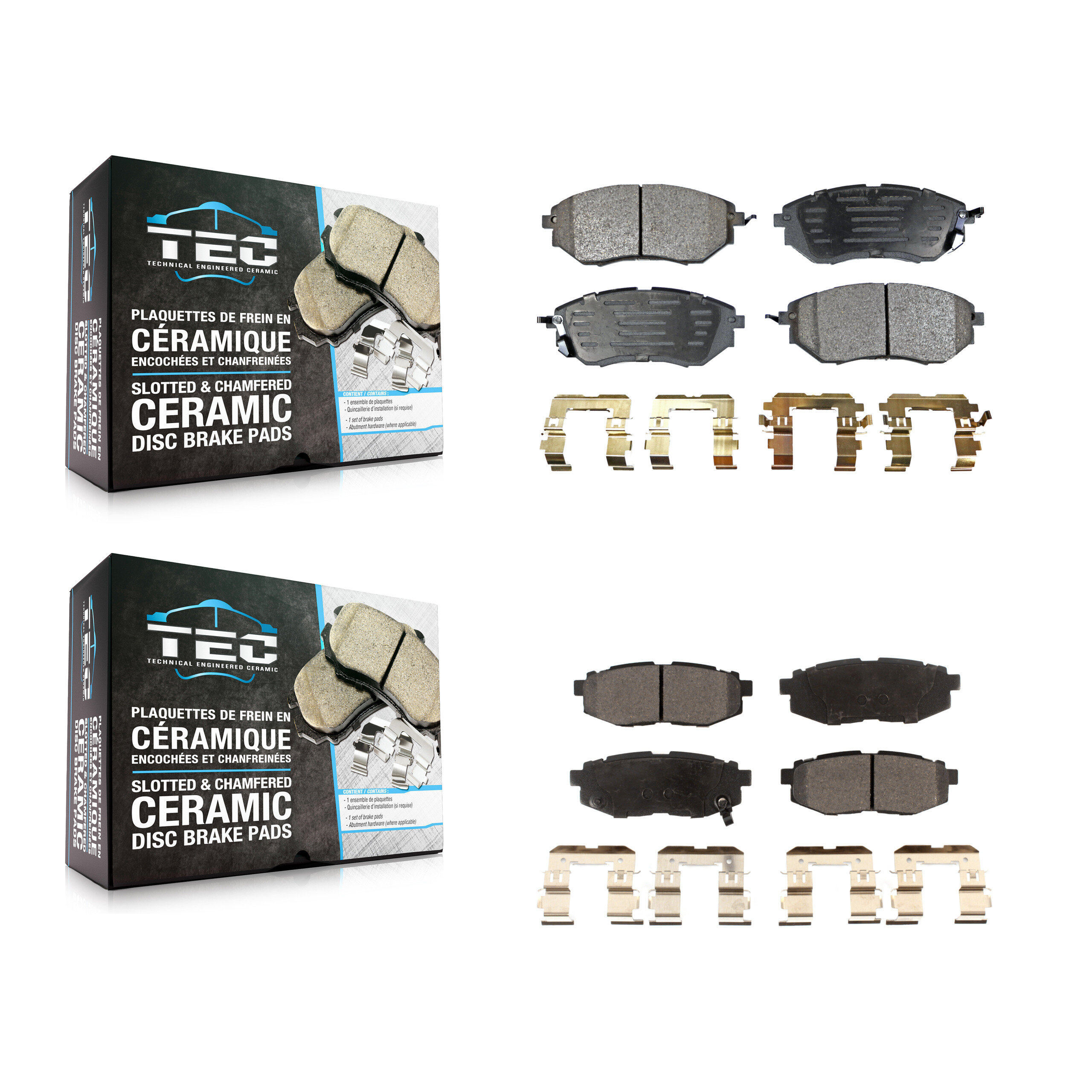 Front Rear Ceramic Brake Pads Kit For Subaru Forester Outback Legacy Tribeca B9 KTC-100051