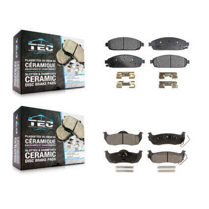 Front Rear Ceramic Brake Pads Kit For Jeep Grand Cherokee Commander KTC-100054