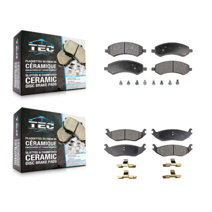 Front Rear Ceramic Brake Pads Kit For Ram 1500 Classic Dodge Chrysler Aspen Durango KTC-100056