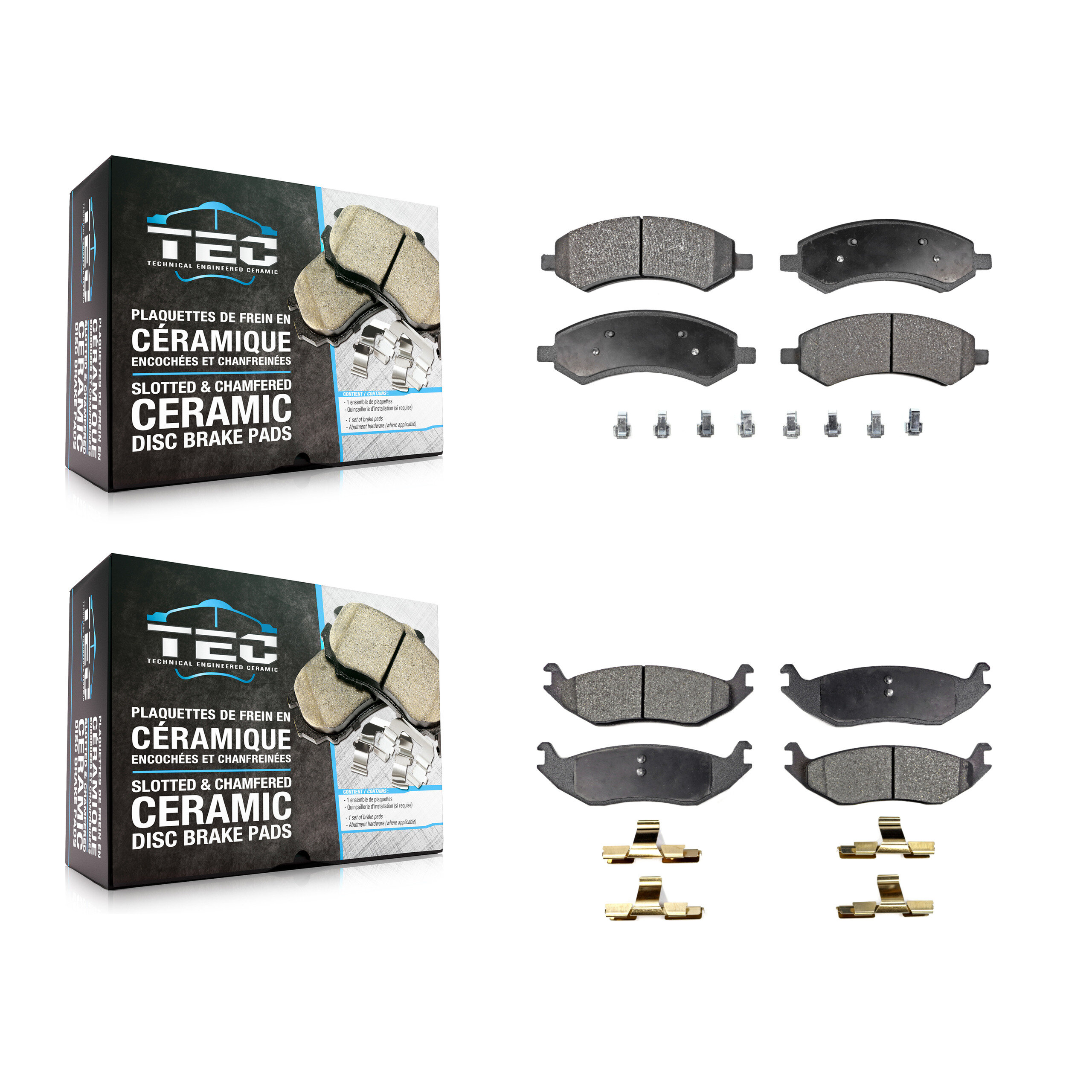 Front Rear Ceramic Brake Pads Kit For Ram 1500 Classic Dodge Chrysler Aspen Durango KTC-100056