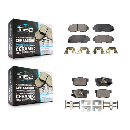 Front Rear Ceramic Brake Pads Kit For Honda CR-V Acura RDX Accord Crosstour KTC-100058
