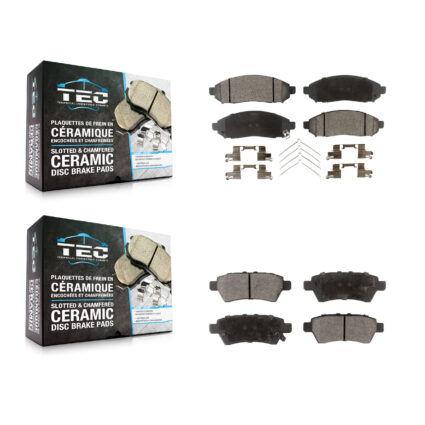 Front Rear Ceramic Brake Pads Kit For Nissan Pathfinder Xterra KTC-100063
