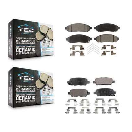 Front Rear Ceramic Brake Pads Kit For Nissan LEAF KTC-100064