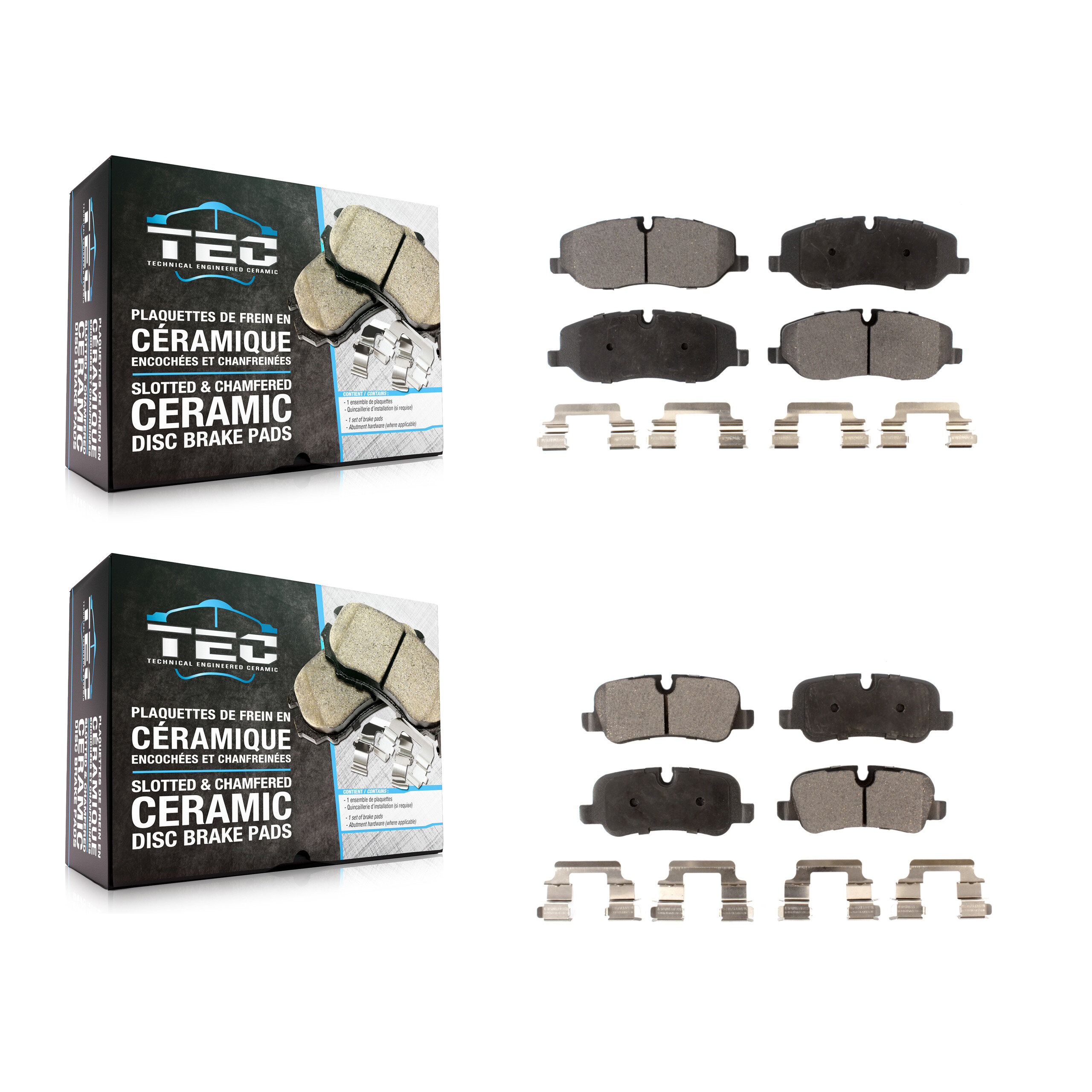 Front Rear Ceramic Brake Pads Kit For Land Rover LR3 Range Sport KTC-100065