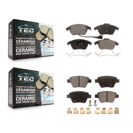 Front Rear Ceramic Brake Pad Kit For Volkswagen Jetta Beetle Golf GTI Audi Eos A3 Quattro KTC-100067
