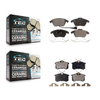 Front Rear Ceramic Brake Pads Kit For Volkswagen Jetta Beetle Audi A3 KTC-100068