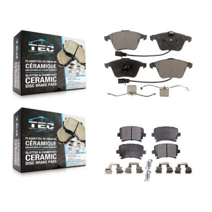 Front Rear Ceramic Brake Pad Kit For Audi A4 Quattro Volkswagen Passat CC A6 TT A3 Golf R KTC-100071