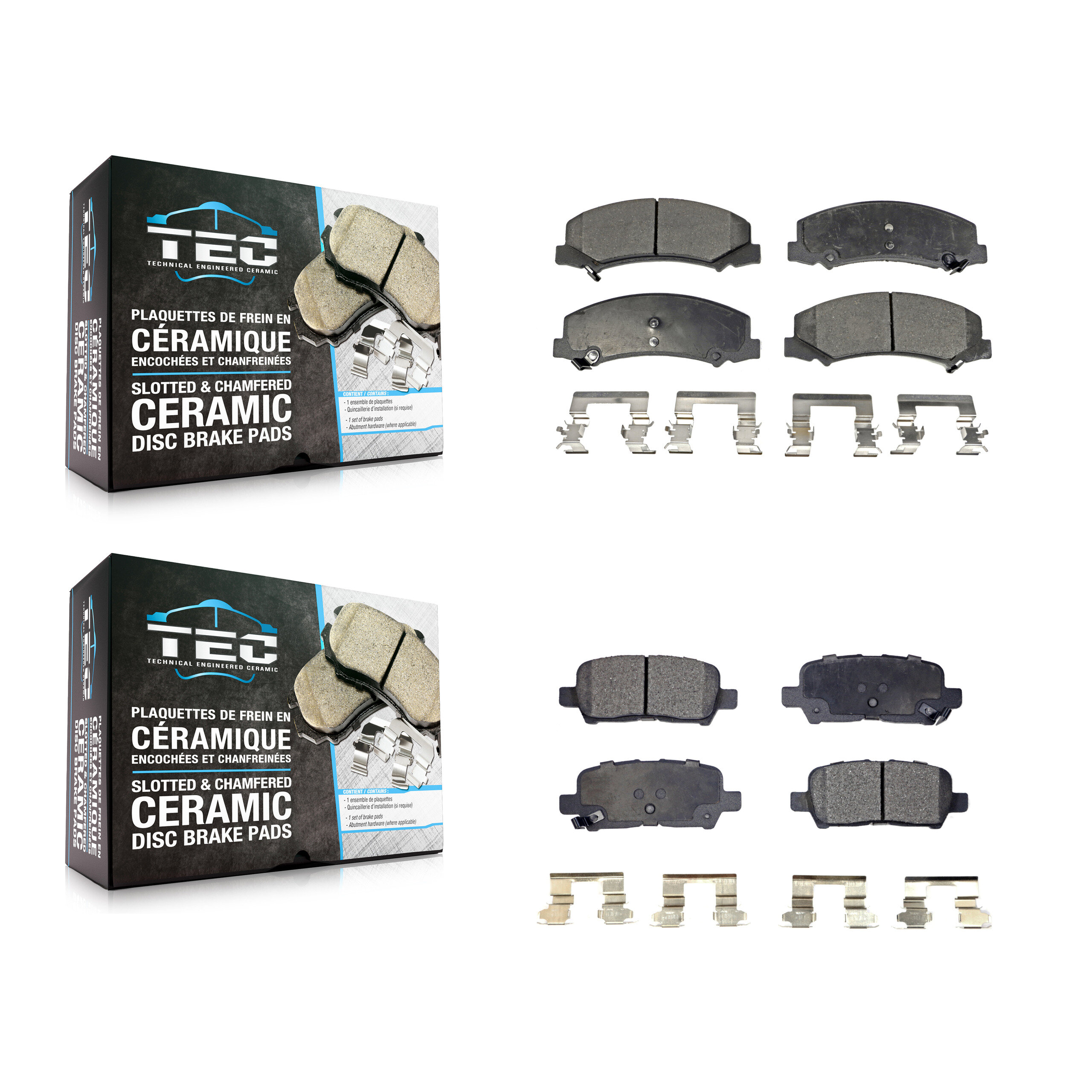 Front Rear Ceramic Brake Pads Kit For Chevrolet Impala Limited KTC-100084