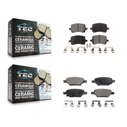 Front Rear Ceramic Brake Pads Kit For Chevrolet Malibu Pontiac G5 G6 Cobalt HHR Saturn KTC-100085