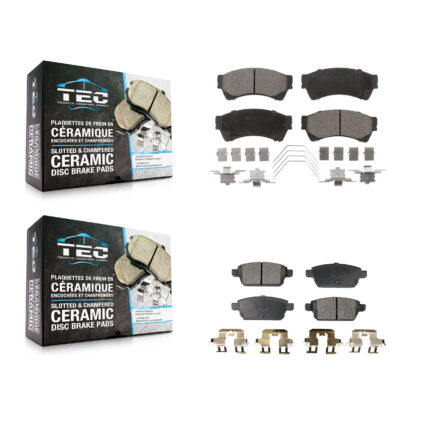 Front Rear Ceramic Brake Pad Kit For Ford Fusion Mazda 6 Lincoln MKZ Zephyr Mercury Milan KTC-100086