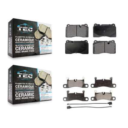 Front Rear Ceramic Brake Pads Kit For Volkswagen Touareg With 330mm Diameter Rotor KTC-100088