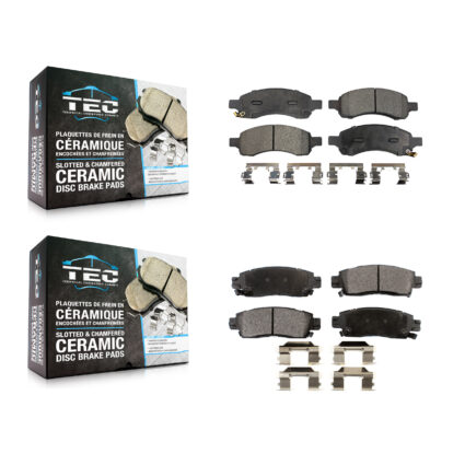 Front Rear Ceramic Brake Pad Kit For Chevrolet Trailblazer GMC Envoy XL EXT Buick Rainier KTC-100089