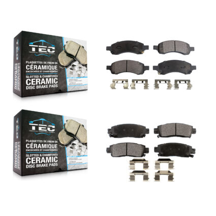 Front Rear Ceramic Brake Pads Kit For GMC Acadia Buick Enclave Chevrolet Traverse Saturn KTC-100090