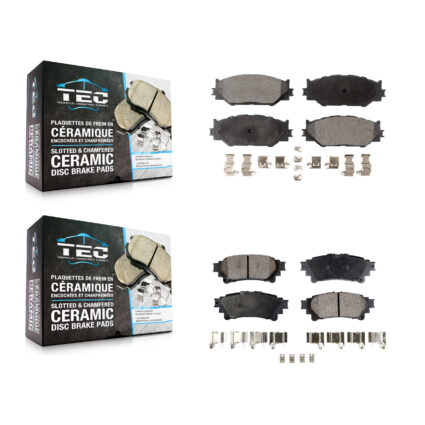 Front Rear Ceramic Brake Pad Kit For 14-15 Lexus IS250 Base with RWD With F Sport Package KTC-100092