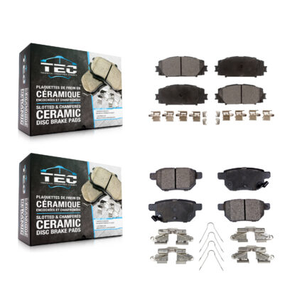 Front Rear Ceramic Brake Pads Kit For Toyota Corolla Prius Prime Lexus CT200h Plug-In KTC-100094