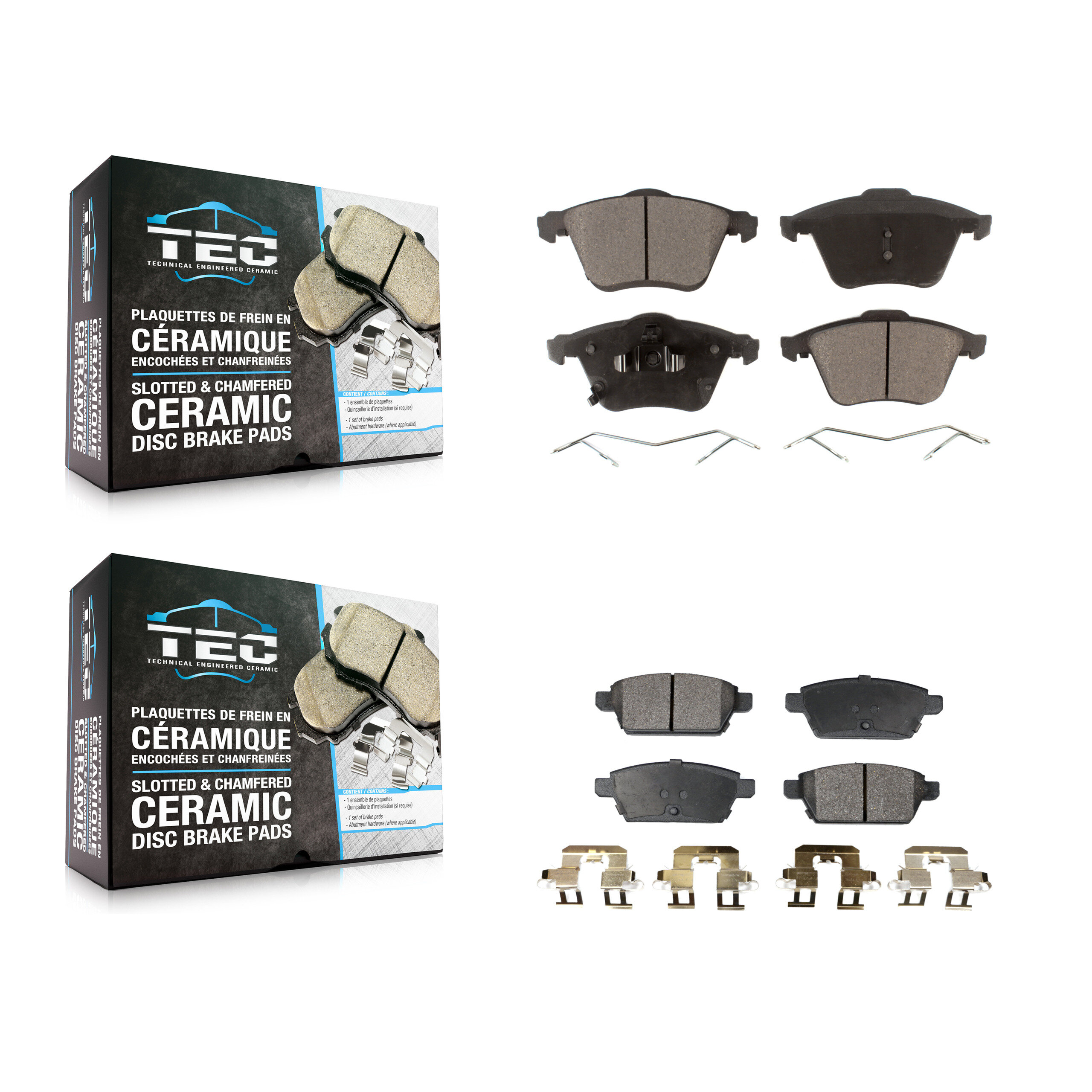 Front Rear Ceramic Brake Pads Kit For 2006-2007 Mazda 6 Mazdaspeed KTC-100095