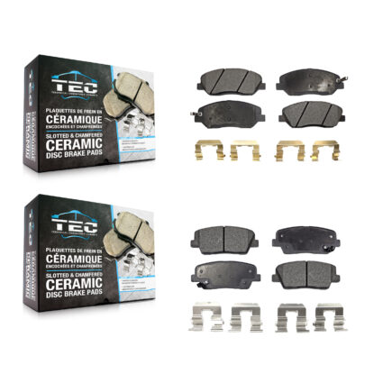 Front Rear Ceramic Brake Pads Kit For Kia Sedona Hyundai Entourage Genesis Borrego KTC-100097