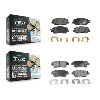 Front Rear Ceramic Brake Pads Kit For Hyundai Genesis 3.8L KTC-100099